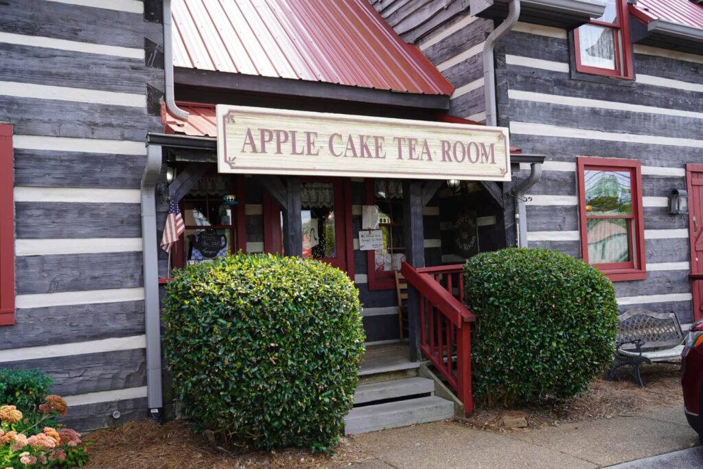 exterior sign of Apple Cake Tea Room