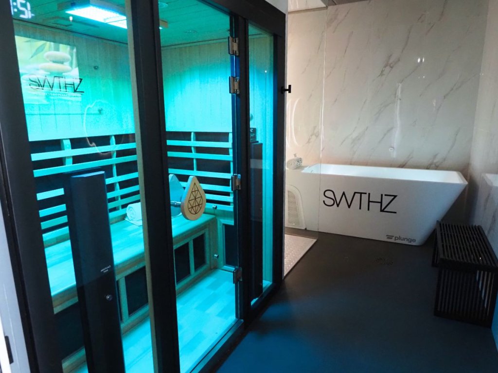 sauna and cold plunge at SweatHouz