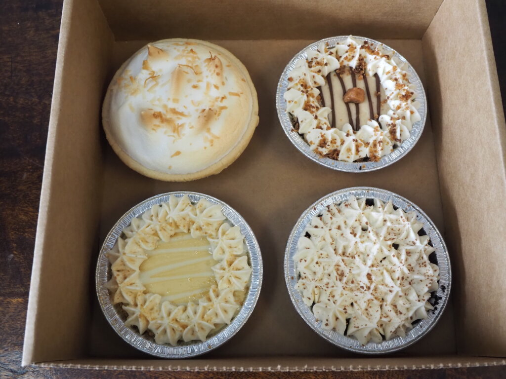 four pies from Buttermilk Sky Pie, food for father's day