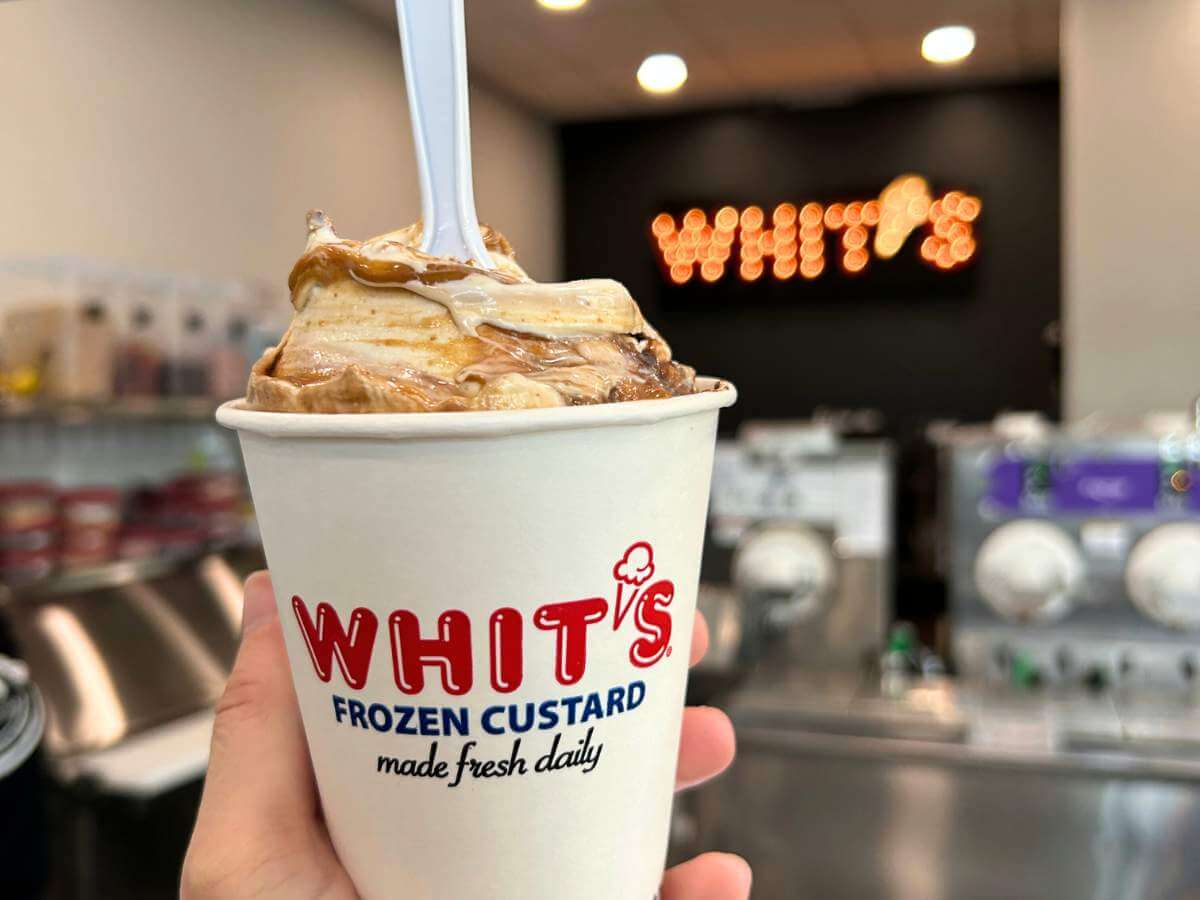 Frozen custard from Whit's Frozen Custard. 