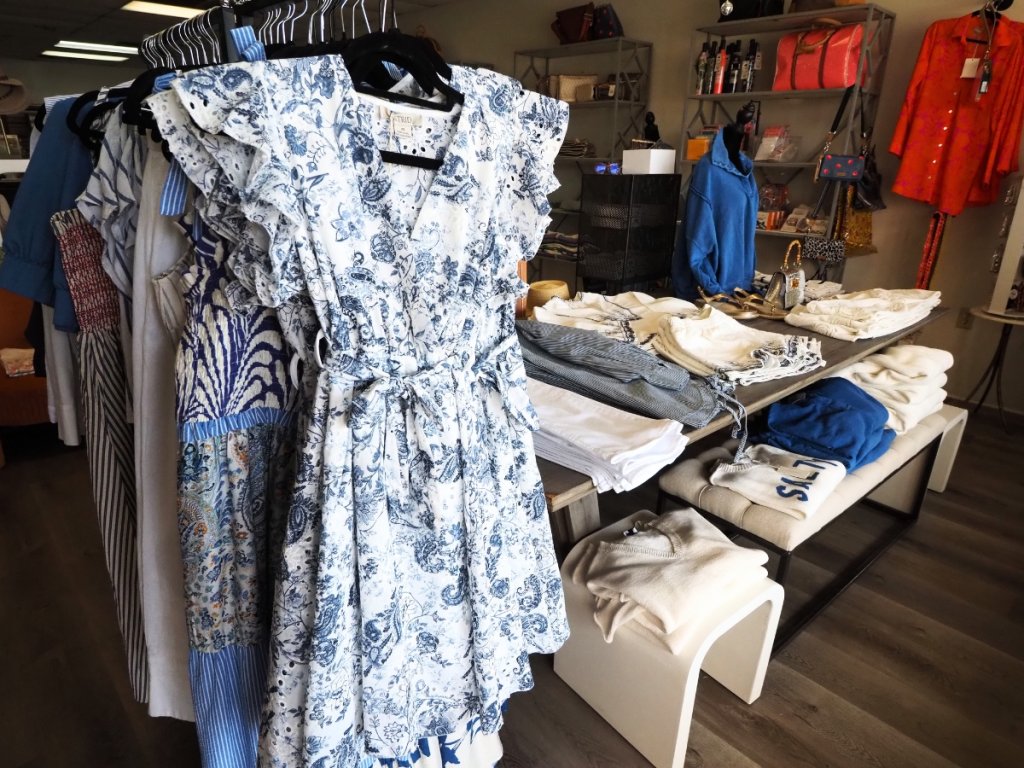 Clothing display at Snooty Patootie Boutique