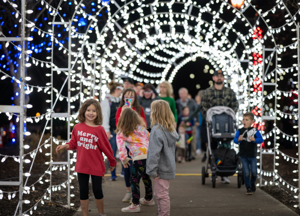 Light the Park at founders park light tunnel