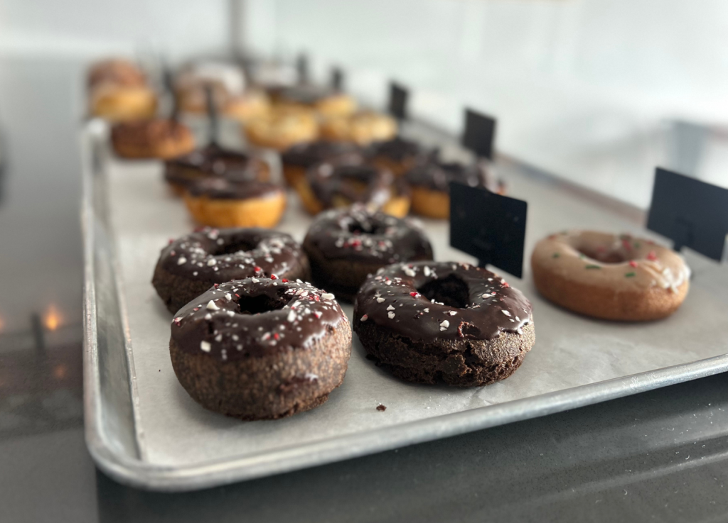 festive donuts at Status Dough Donuts & Coffee