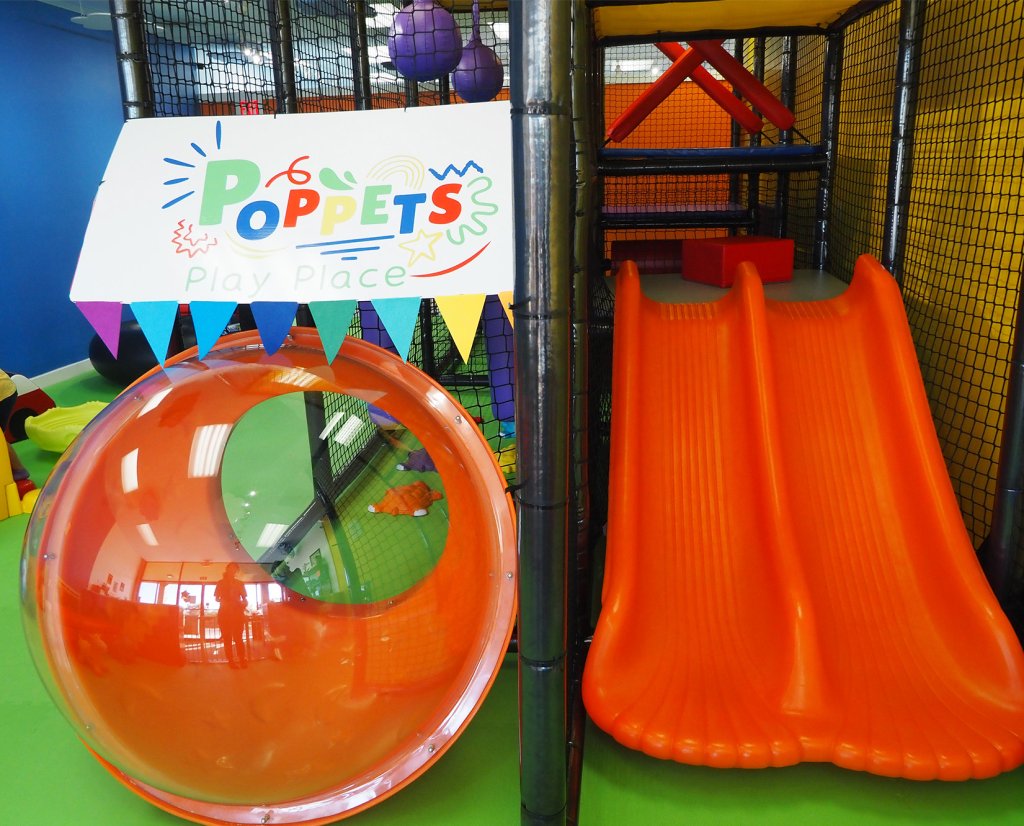 part of the play structure at Poppets Play Place