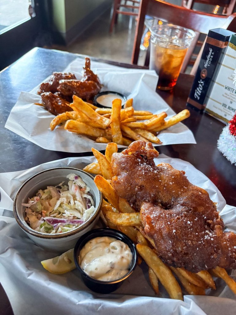 Two types of chicken dishes from Dullahan's Irish Pub